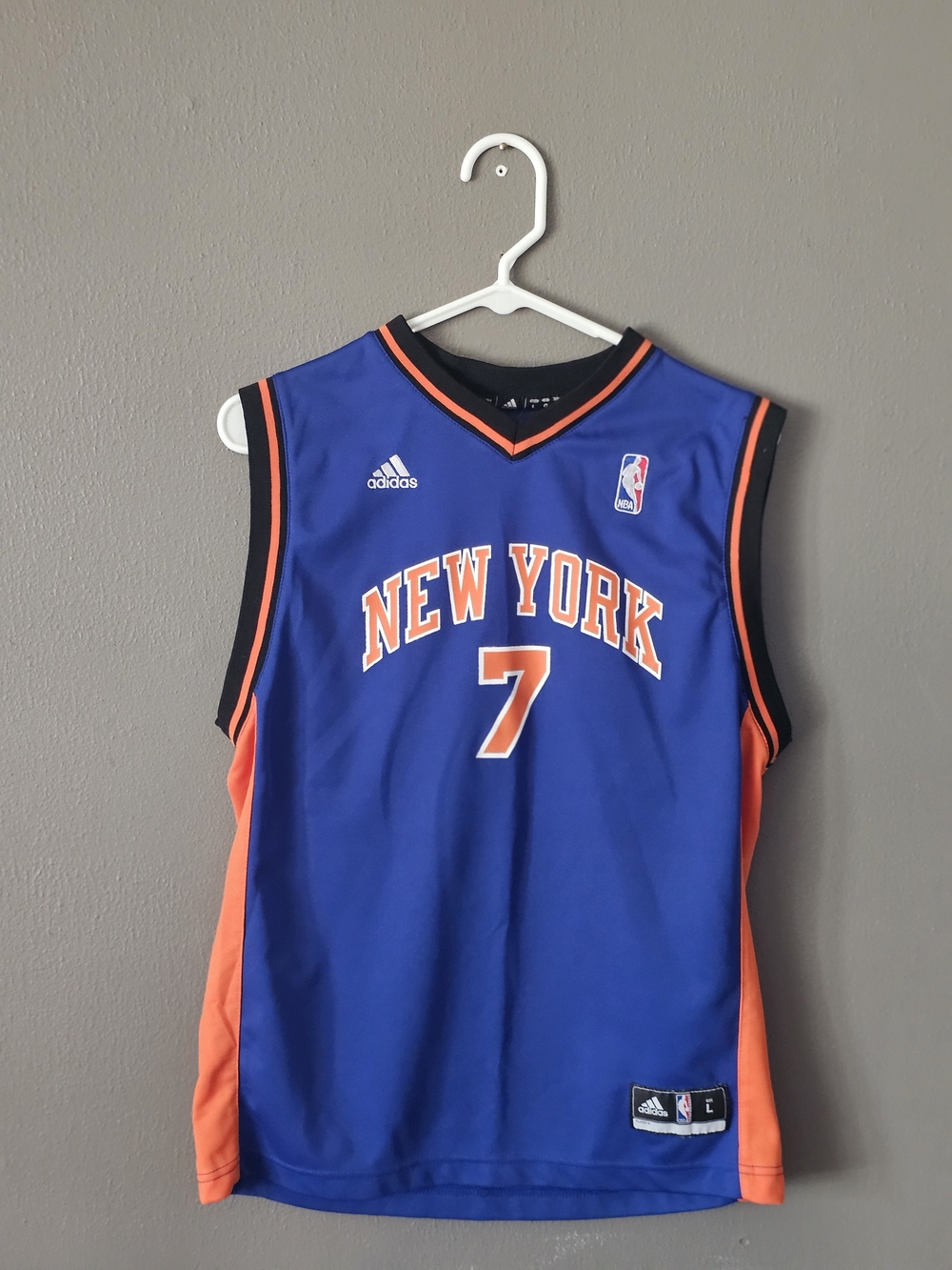 Adidas Kids New York Knicks #7 Blue Basketball Jersey